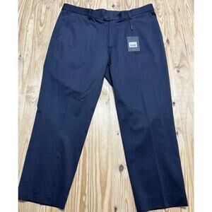 X Suit 5.0 Dress Pants Navy Blue Tailored Fit Straight Leg Sz 42x28 NWT